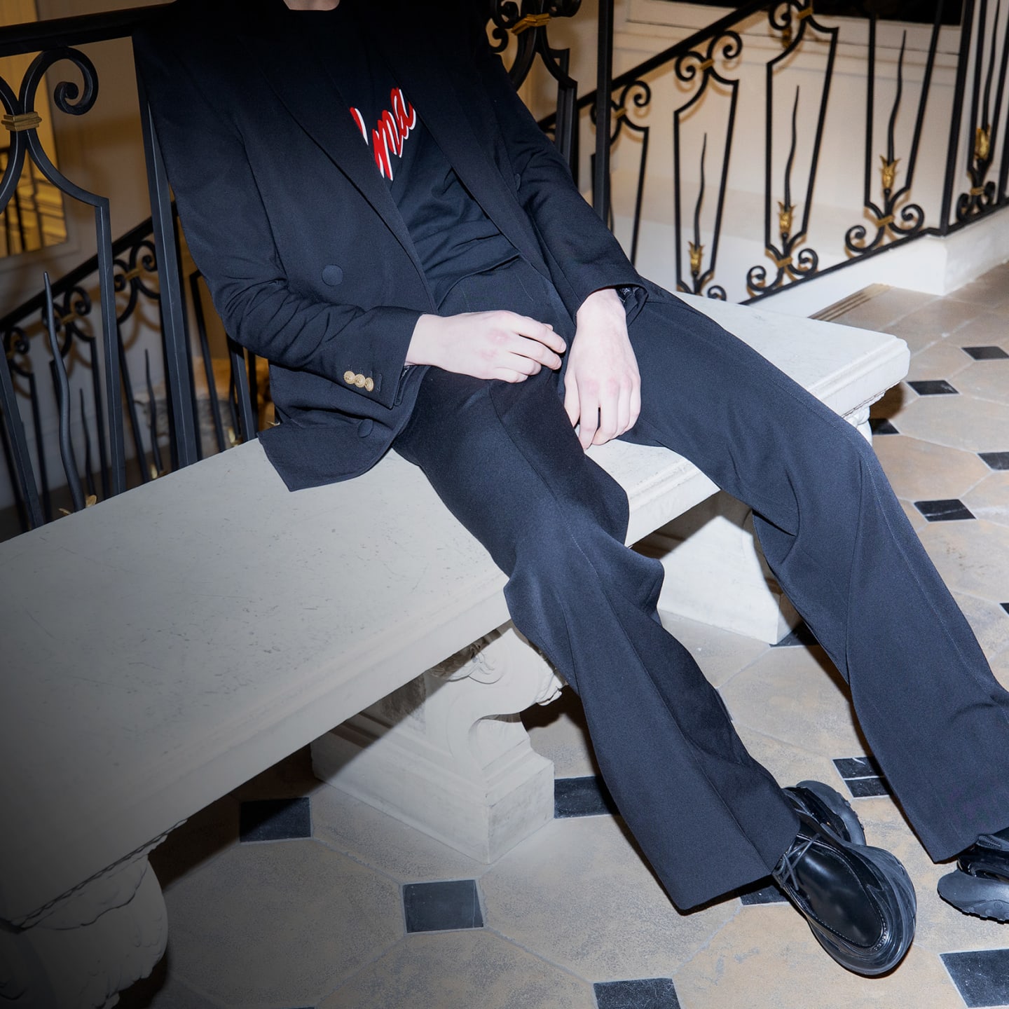 PIERRE BALMAIN ダブルライダース デニムジャケット XL